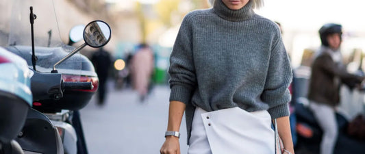 Genius Styling Hack to Tuck Bulky Sweaters Over Skirts